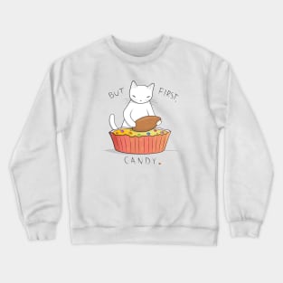 Almond Candy Cat Crewneck Sweatshirt